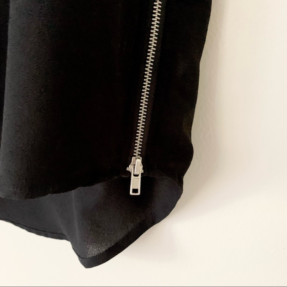 | madison black zipper side sleeveless blouse | - Picture 6 of 10